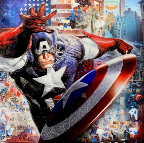 Captain America - 6362 | DeVon | Wall Art-Exposures International Gallery of Fine Art - Sedona AZ