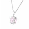 Haute Couture Composers Collection Oval 7.8 Carat Natural Semi-Precious Kunzite Pendant on Sterling 1.1mm Round Wheat Chain